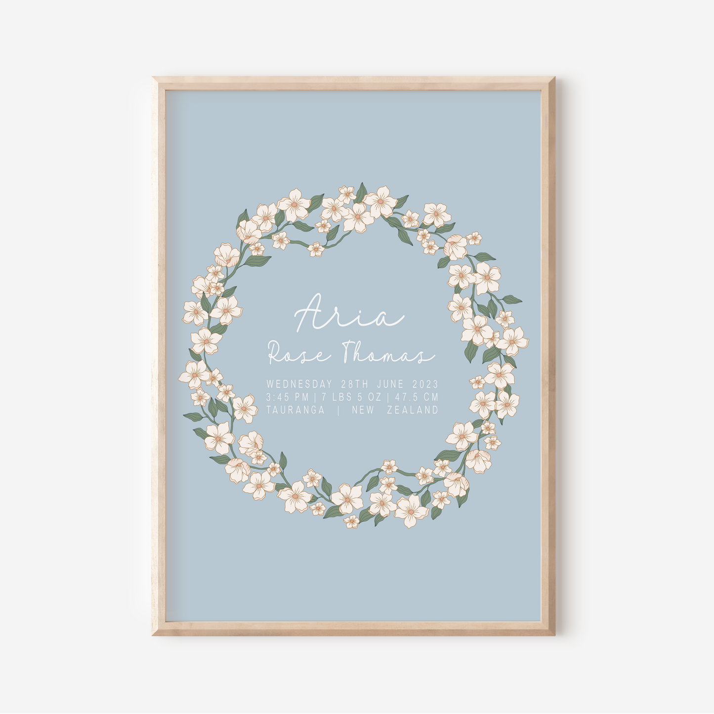 Daisy - Birth Detail Keepsake Print