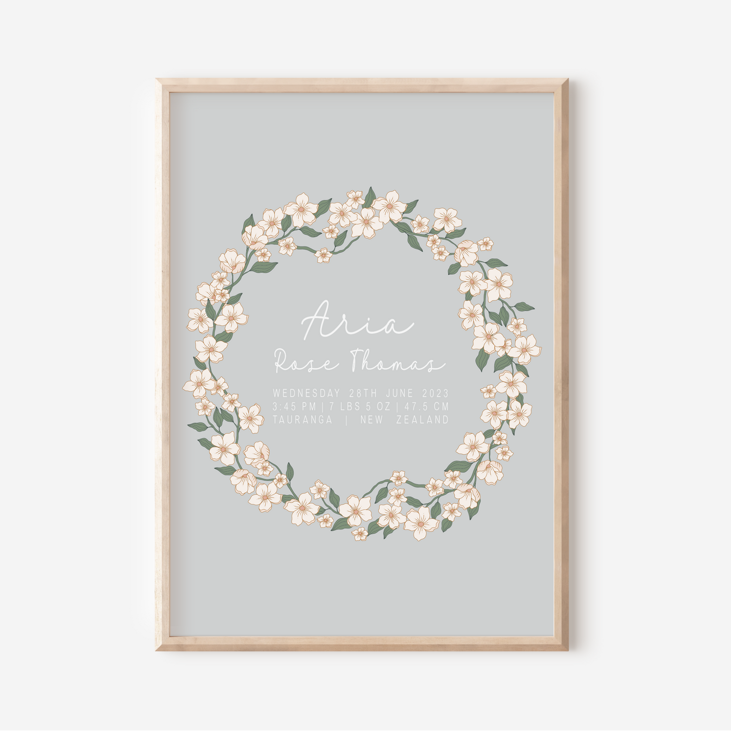 Daisy - Birth Detail Keepsake Print