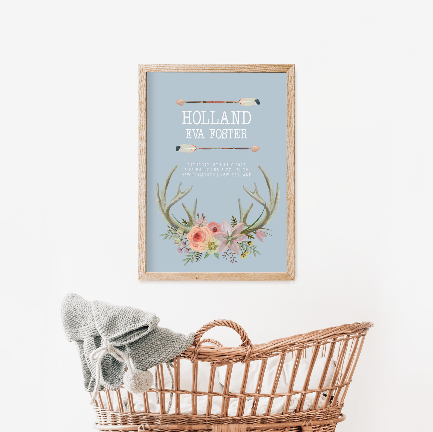 Indie - Birth Detail Keepsake Print