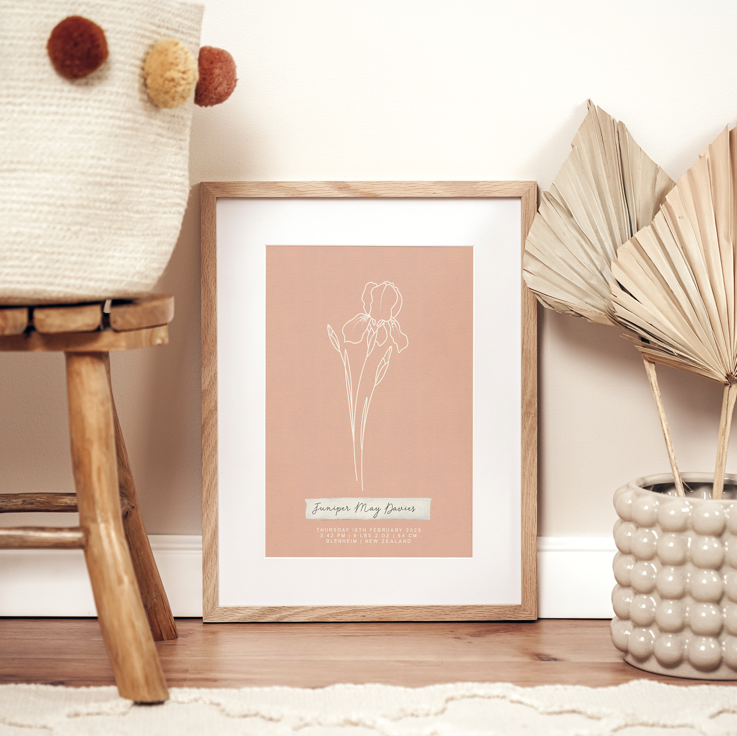 FEBRUARY Iris - Botanical Birth Month Keepsake Print