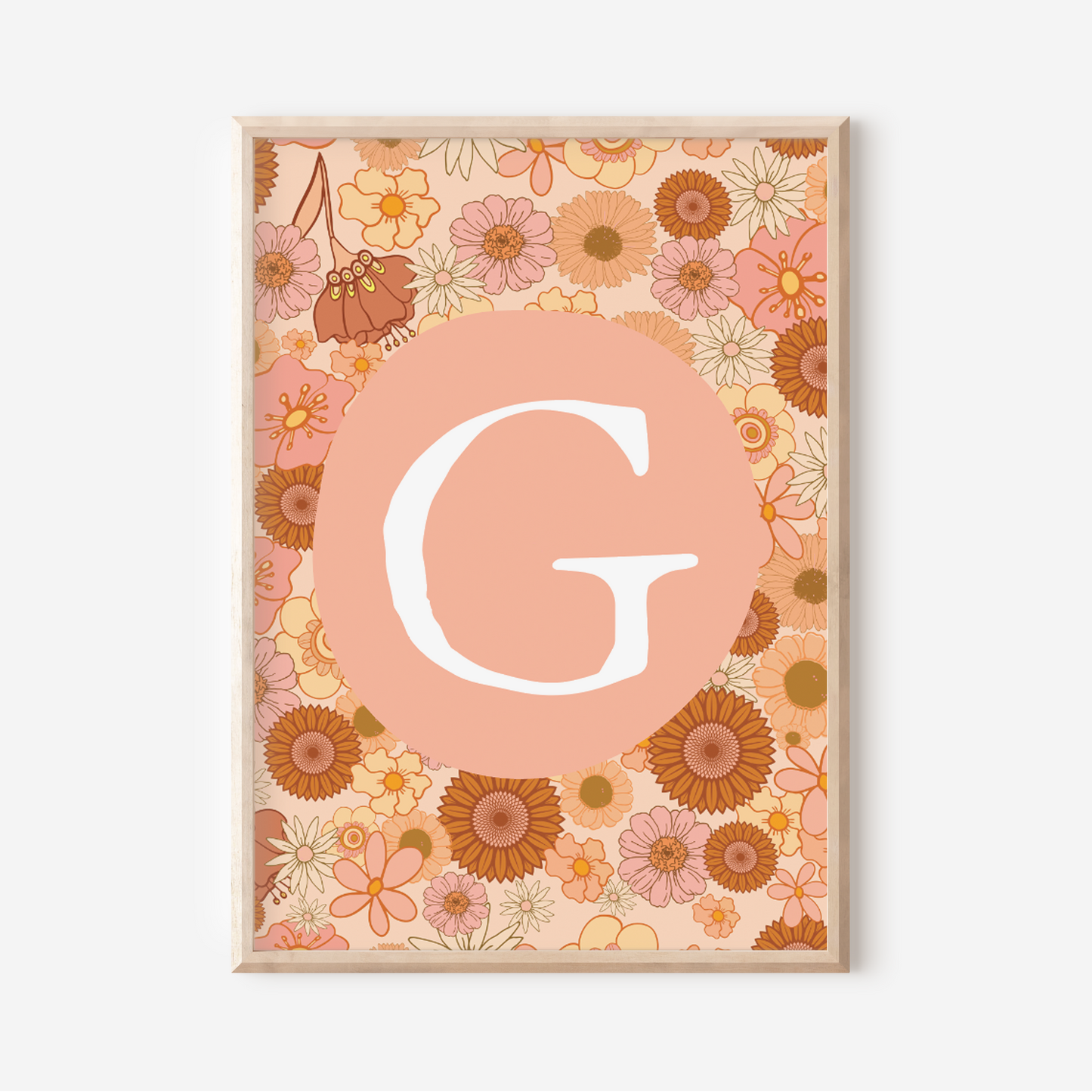 Wildflower A-Z Initial | Art Print