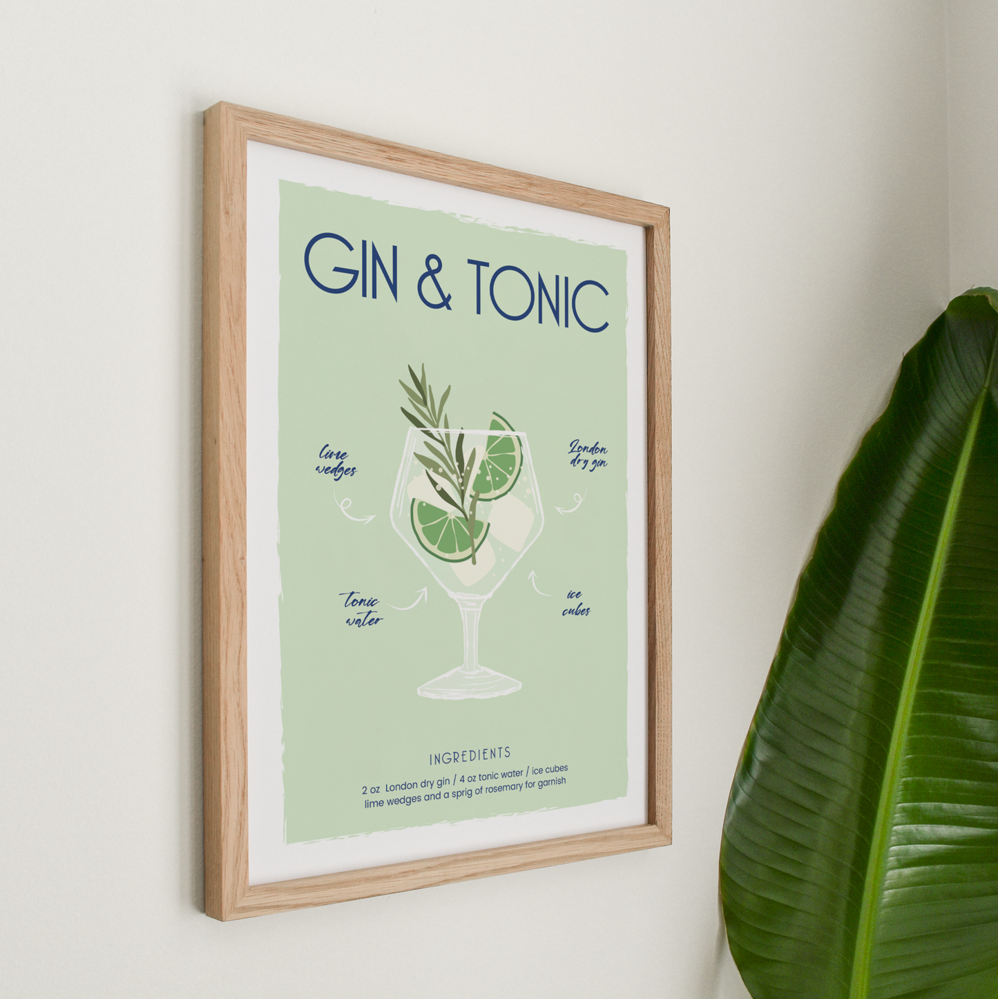 Gin & Tonic Cocktail | Art Print