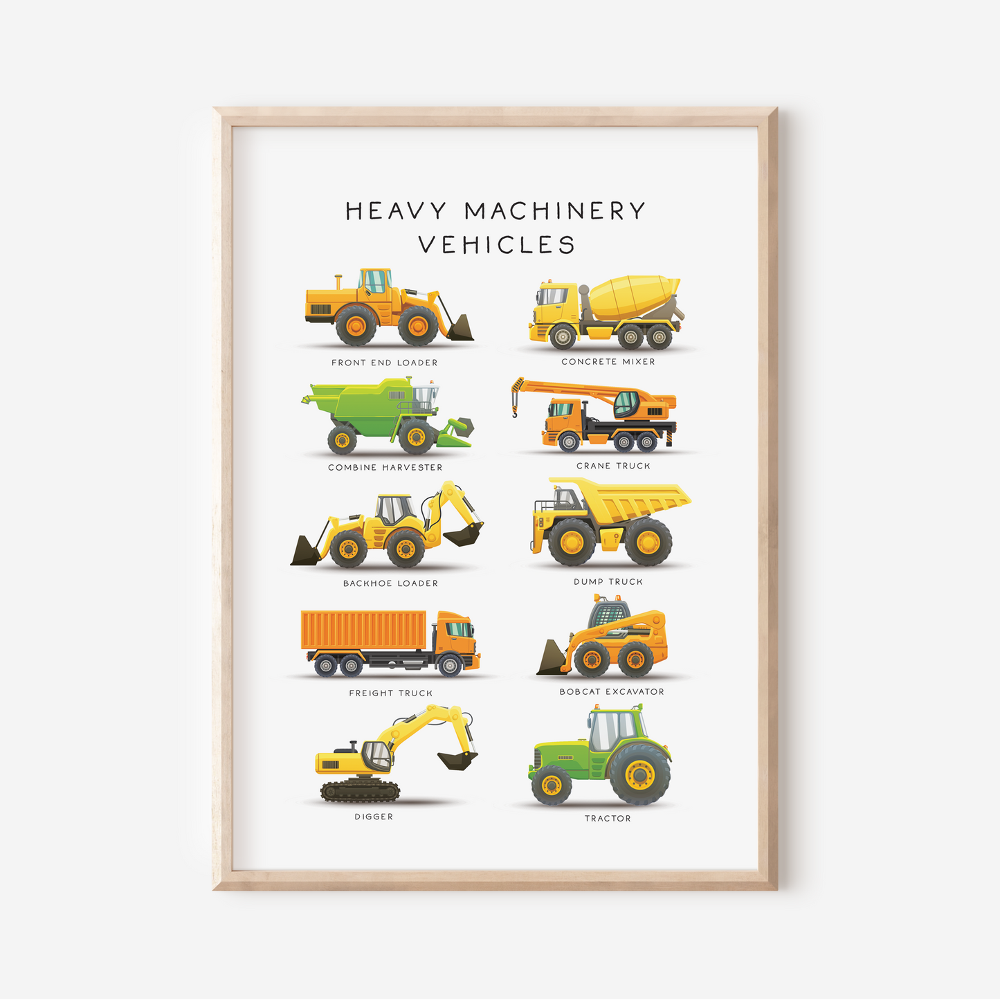 Heavy Machinery Vehicles | Art Print