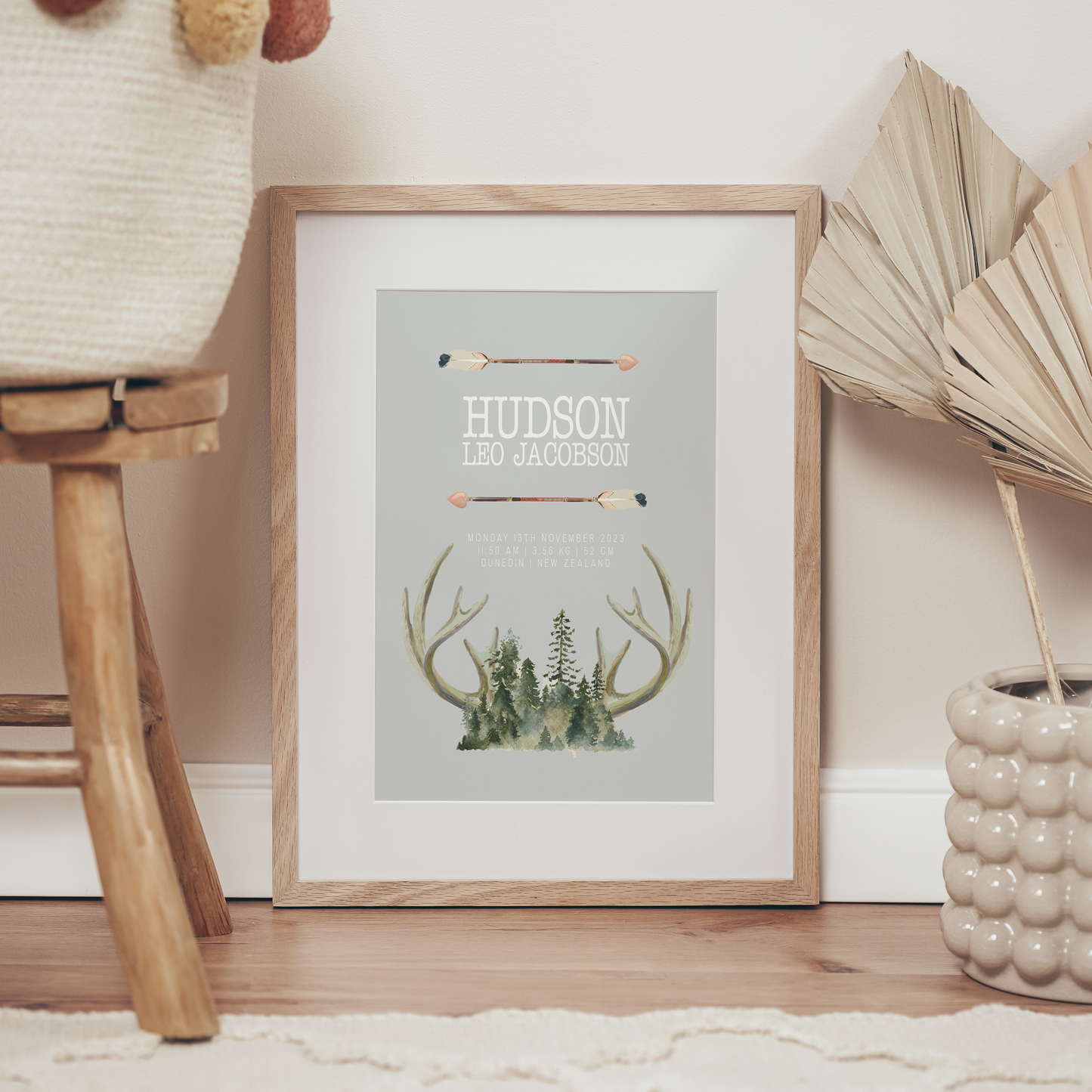 Hunter - Birth Detail Keepsake Print