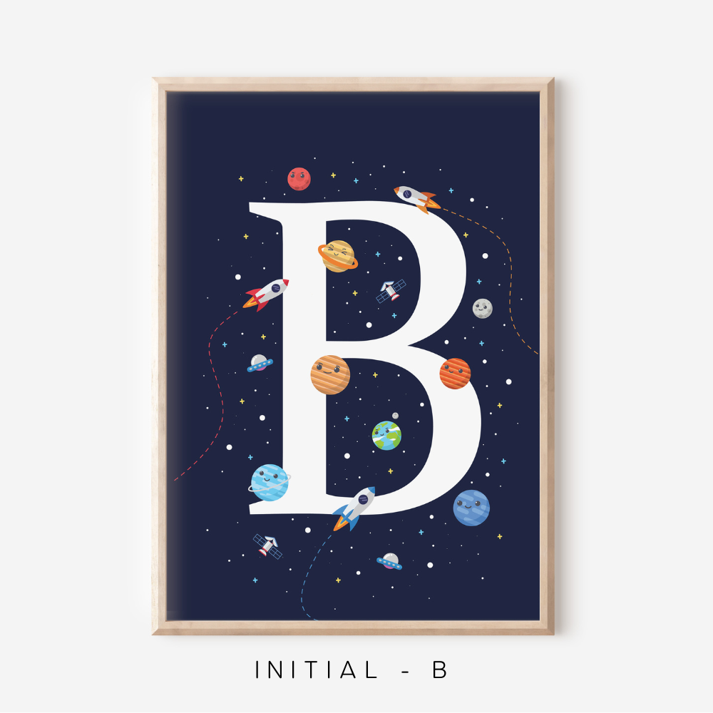 Space A-Z Initial | Art Print