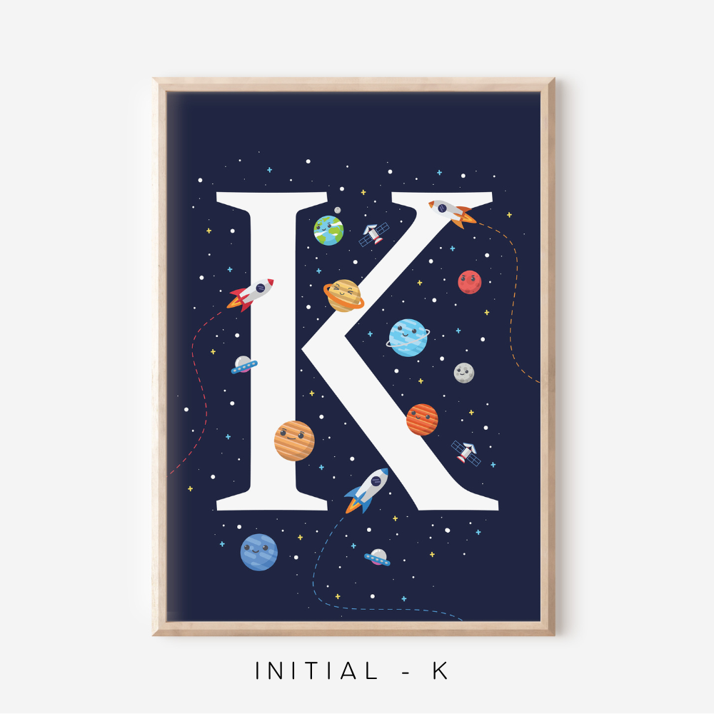 Space A-Z Initial | Art Print