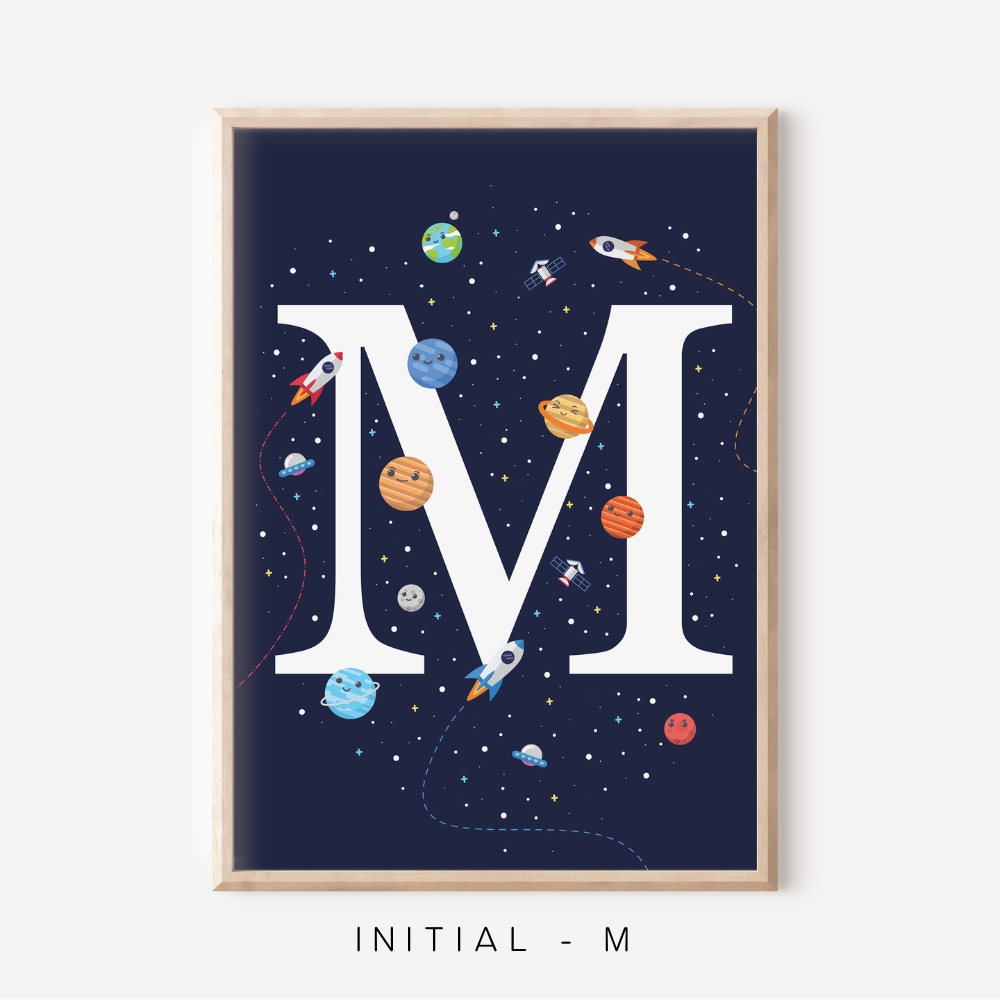 Space A-Z Initial | Art Print