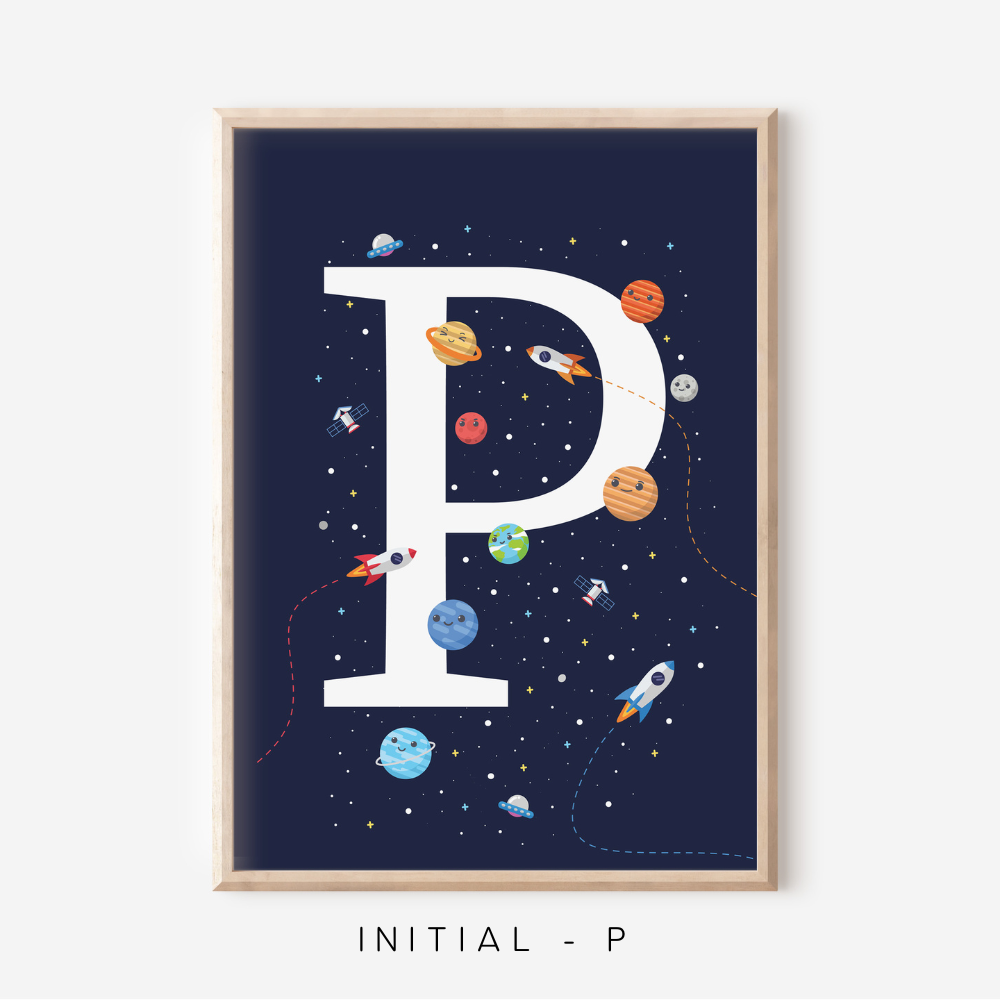 Space A-Z Initial | Art Print