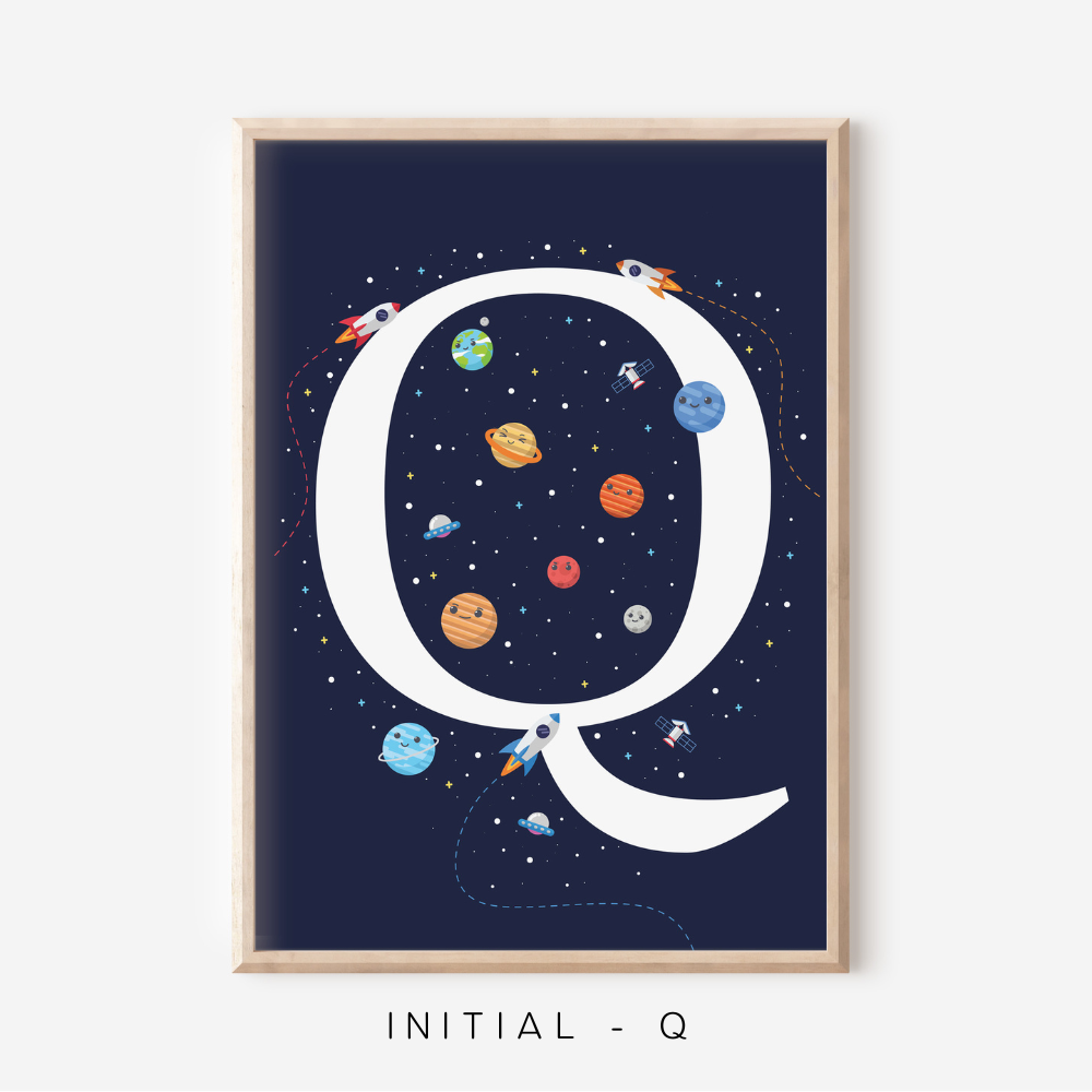Space A-Z Initial | Art Print