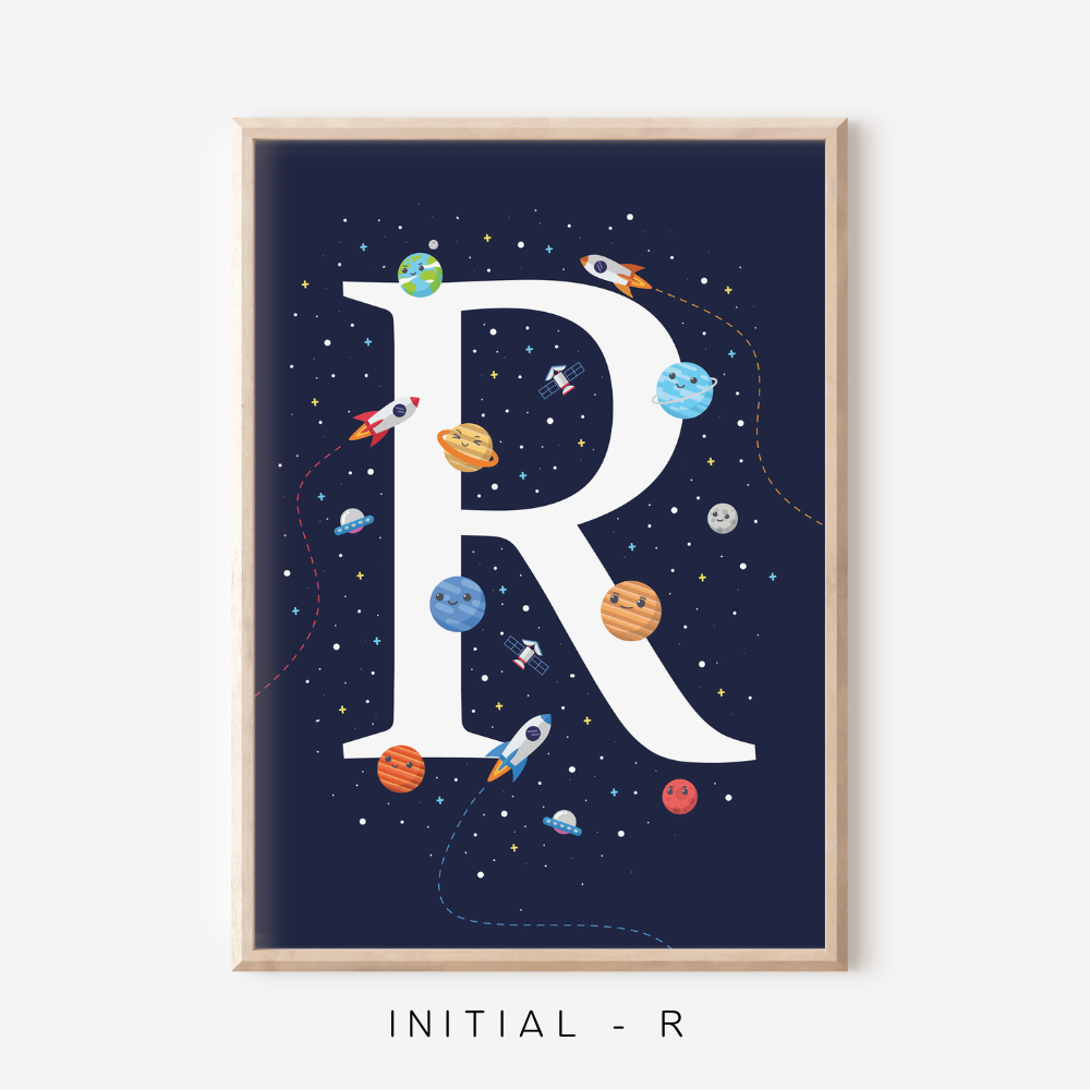 Space A-Z Initial | Art Print