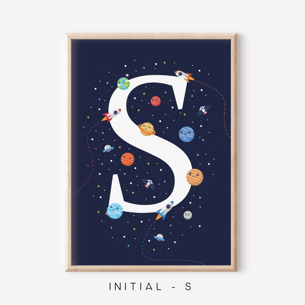 Space A-Z Initial | Art Print