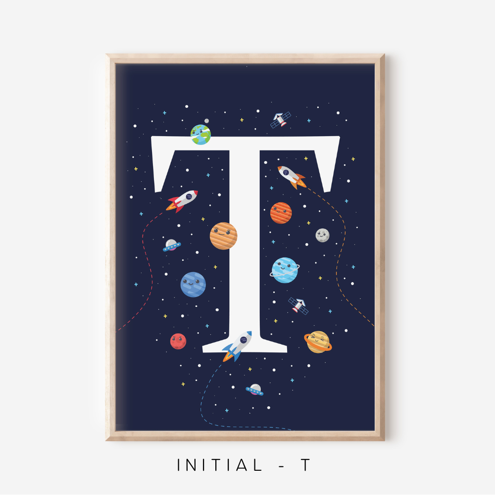 Space A-Z Initial | Art Print