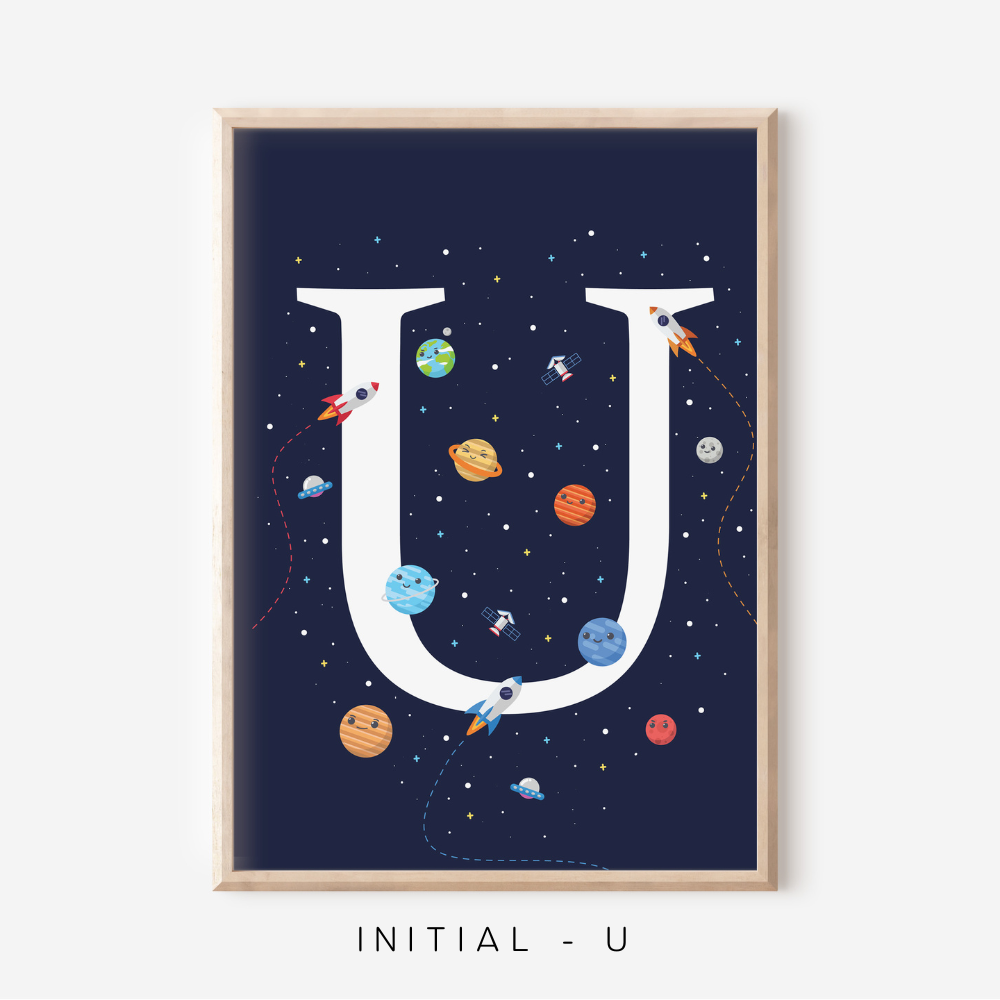 Space A-Z Initial | Art Print