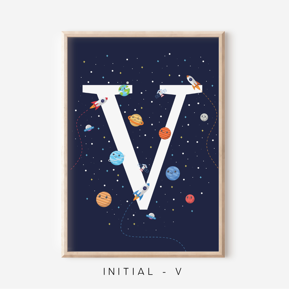 Space A-Z Initial | Art Print