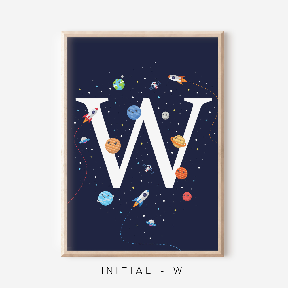 Space A-Z Initial | Art Print