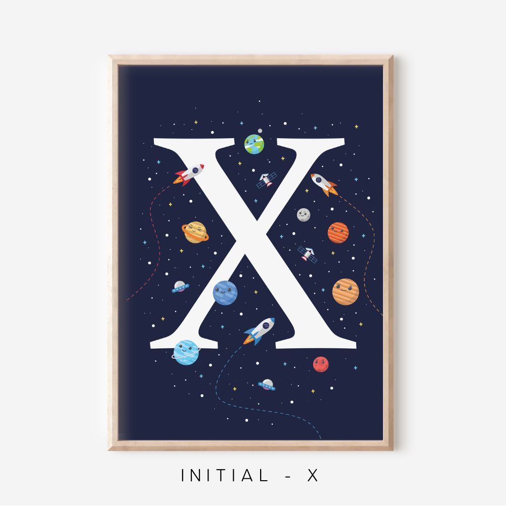 Space A-Z Initial | Art Print