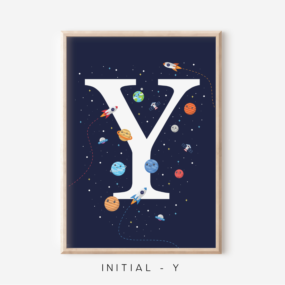 Space A-Z Initial | Art Print
