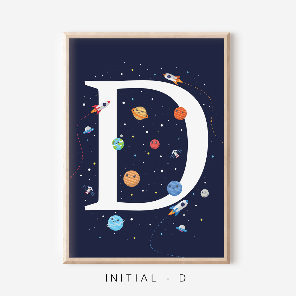 Space A-Z Initial | Art Print