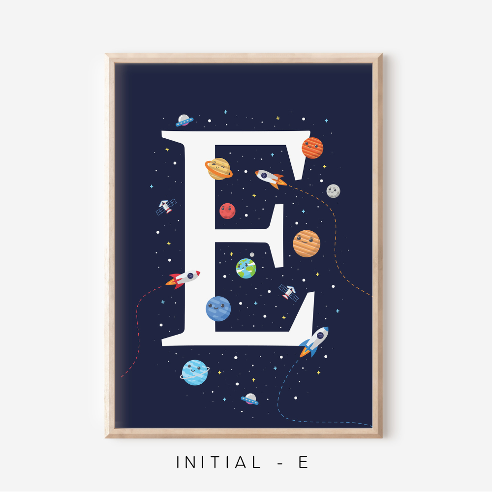 Space A-Z Initial | Art Print