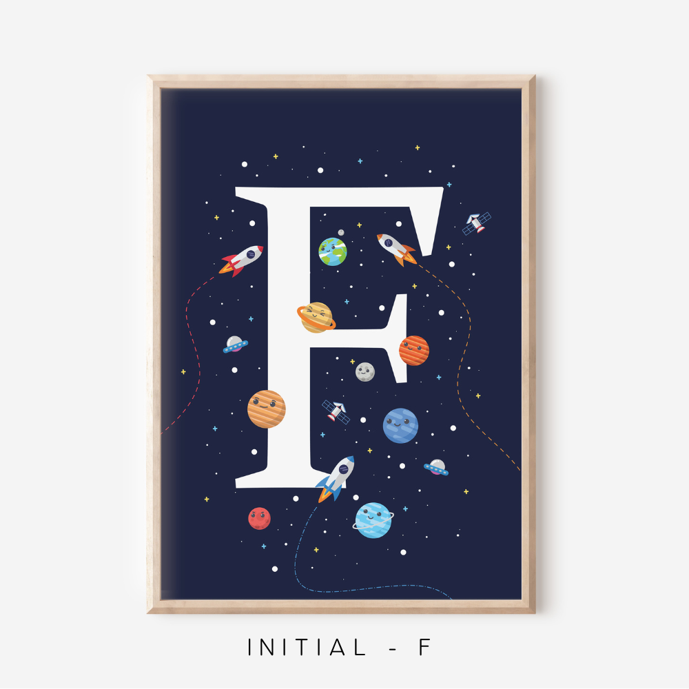 Space A-Z Initial | Art Print
