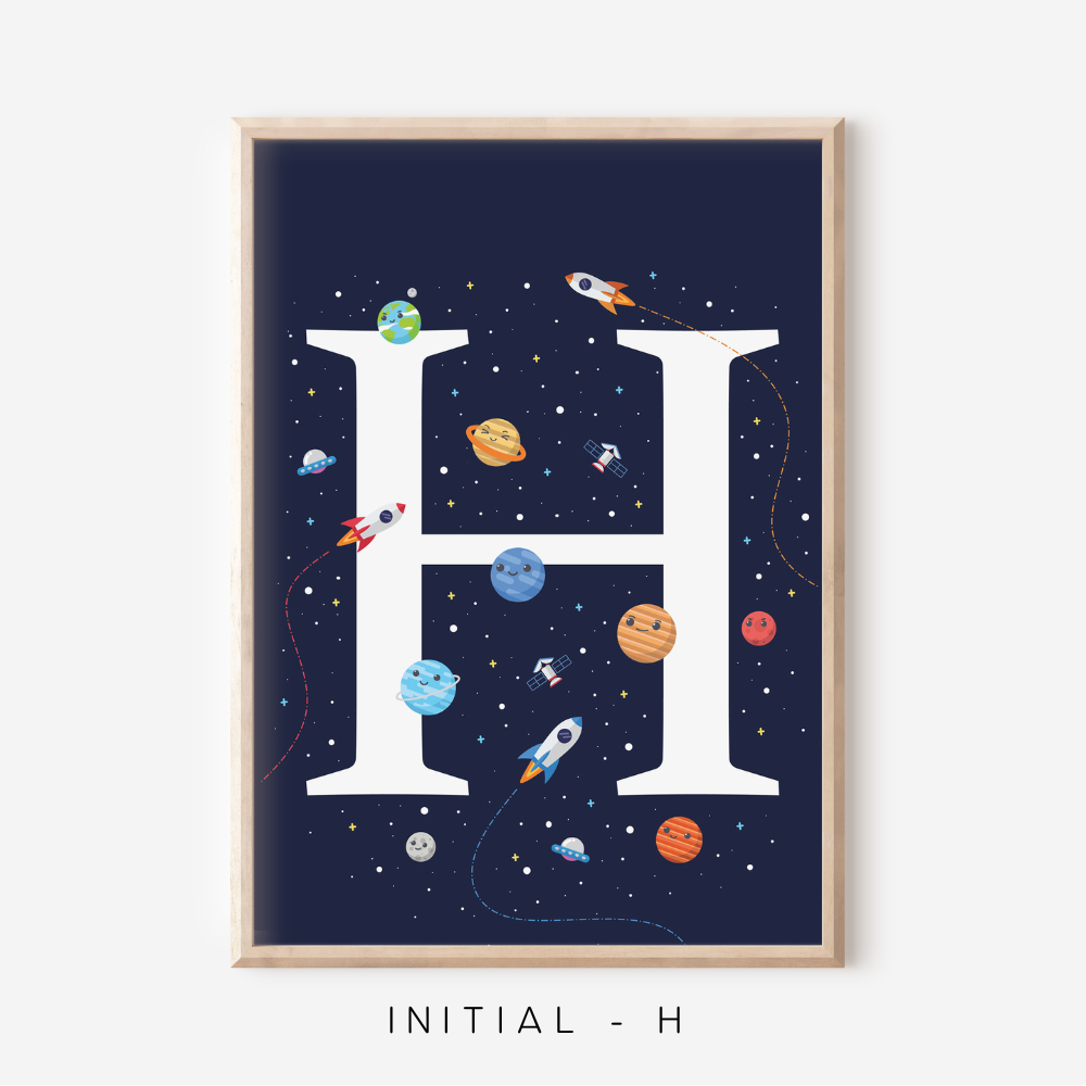 Space A-Z Initial | Art Print