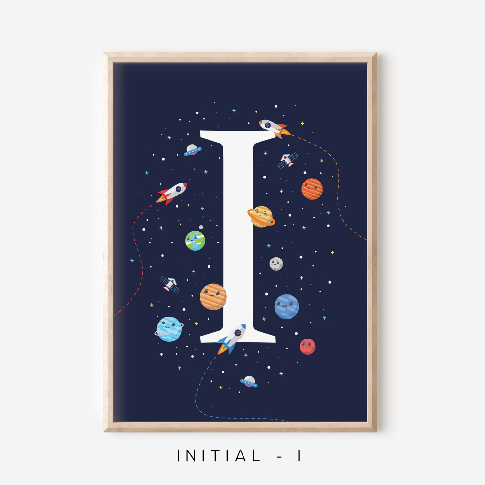 Space A-Z Initial | Art Print