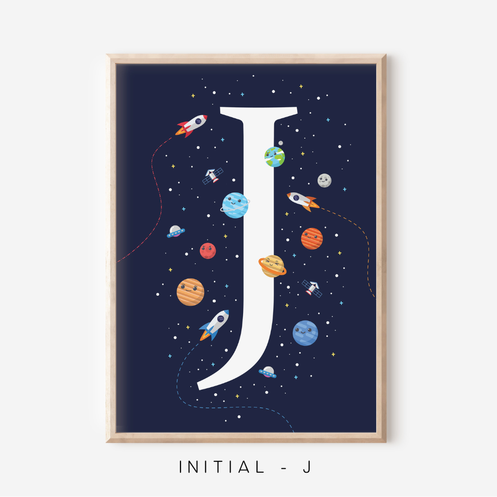 Space A-Z Initial | Art Print