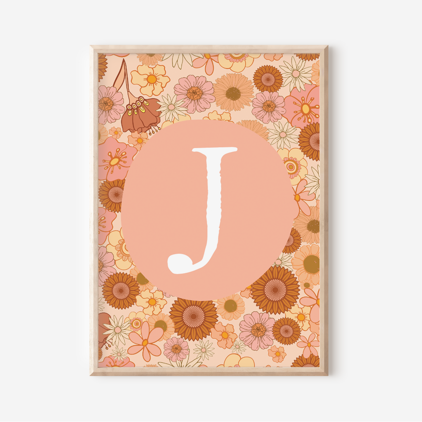 Wildflower A-Z Initial | Art Print