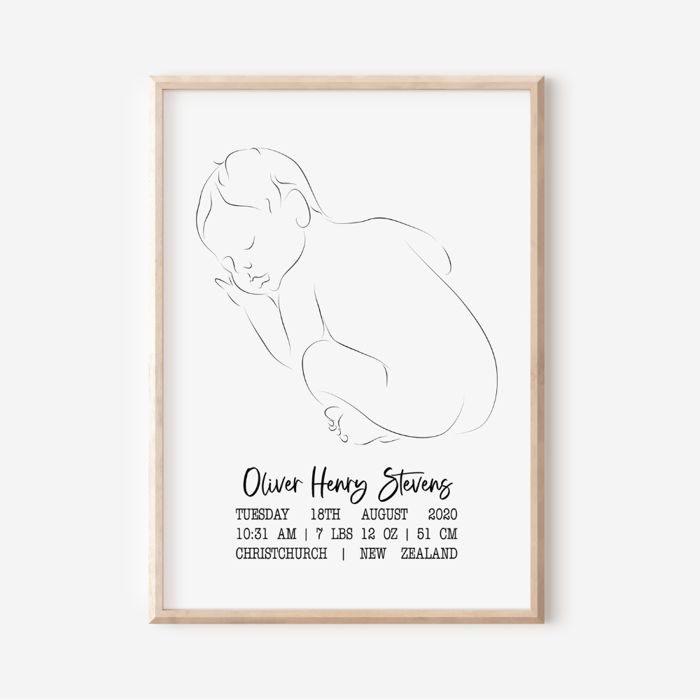 Sweet Dreams - Birth Detail Keepsake Print