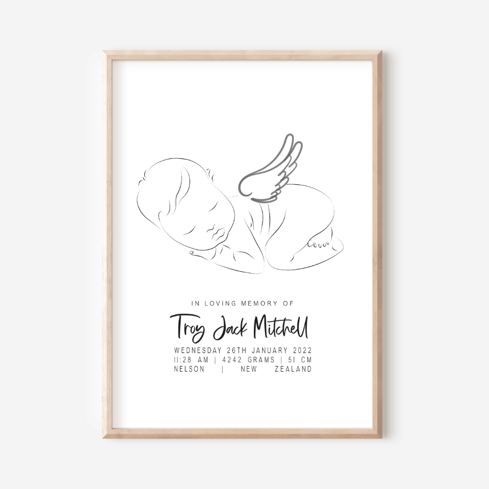 Sweet Dreams Angel - In Memory Of Keepsake Print