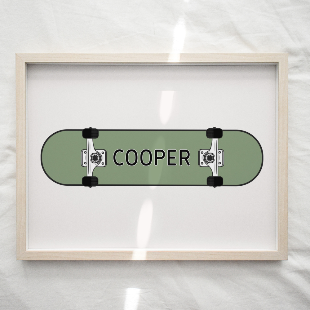 Skateboard Personalised | Art Print