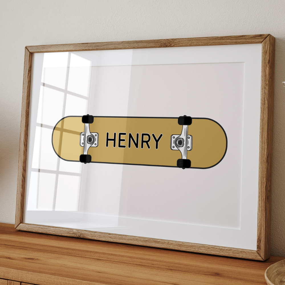 Skateboard Personalised | Art Print