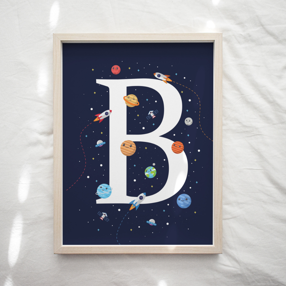 Space A-Z Initial | Art Print
