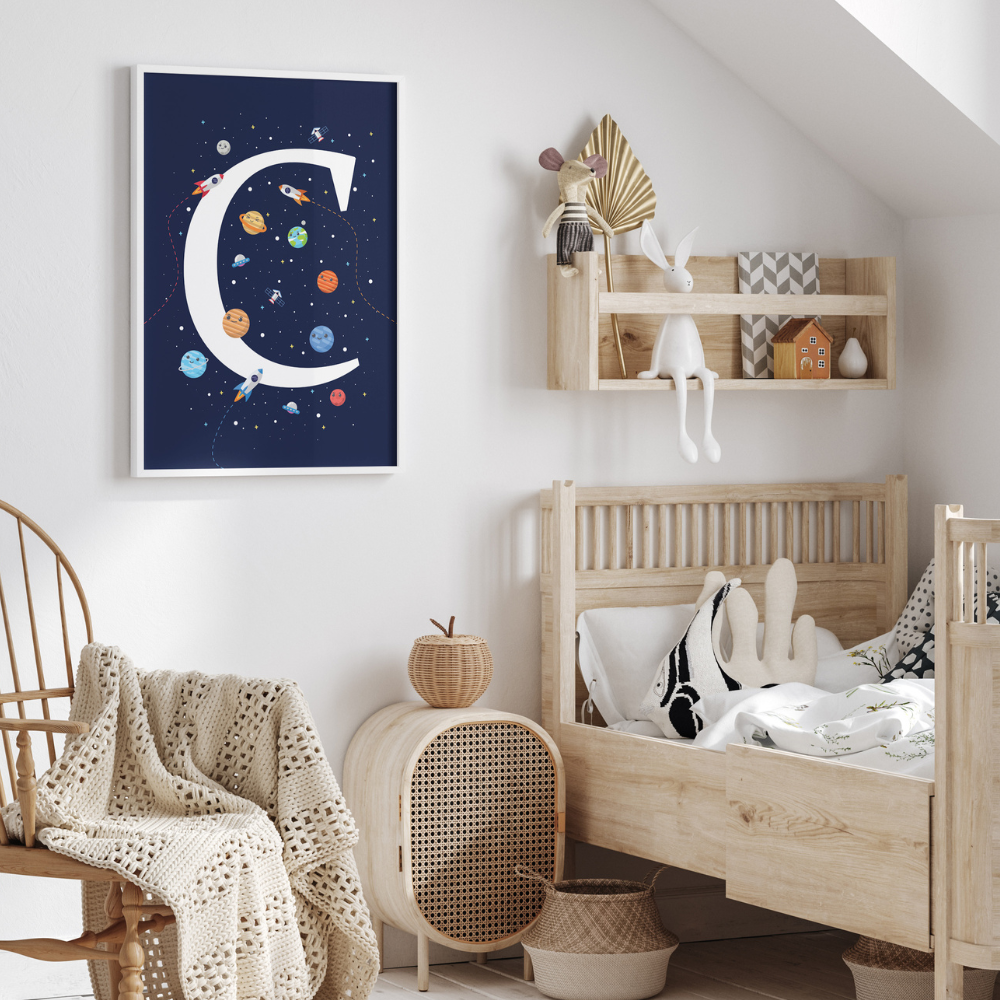 Space A-Z Initial | Art Print