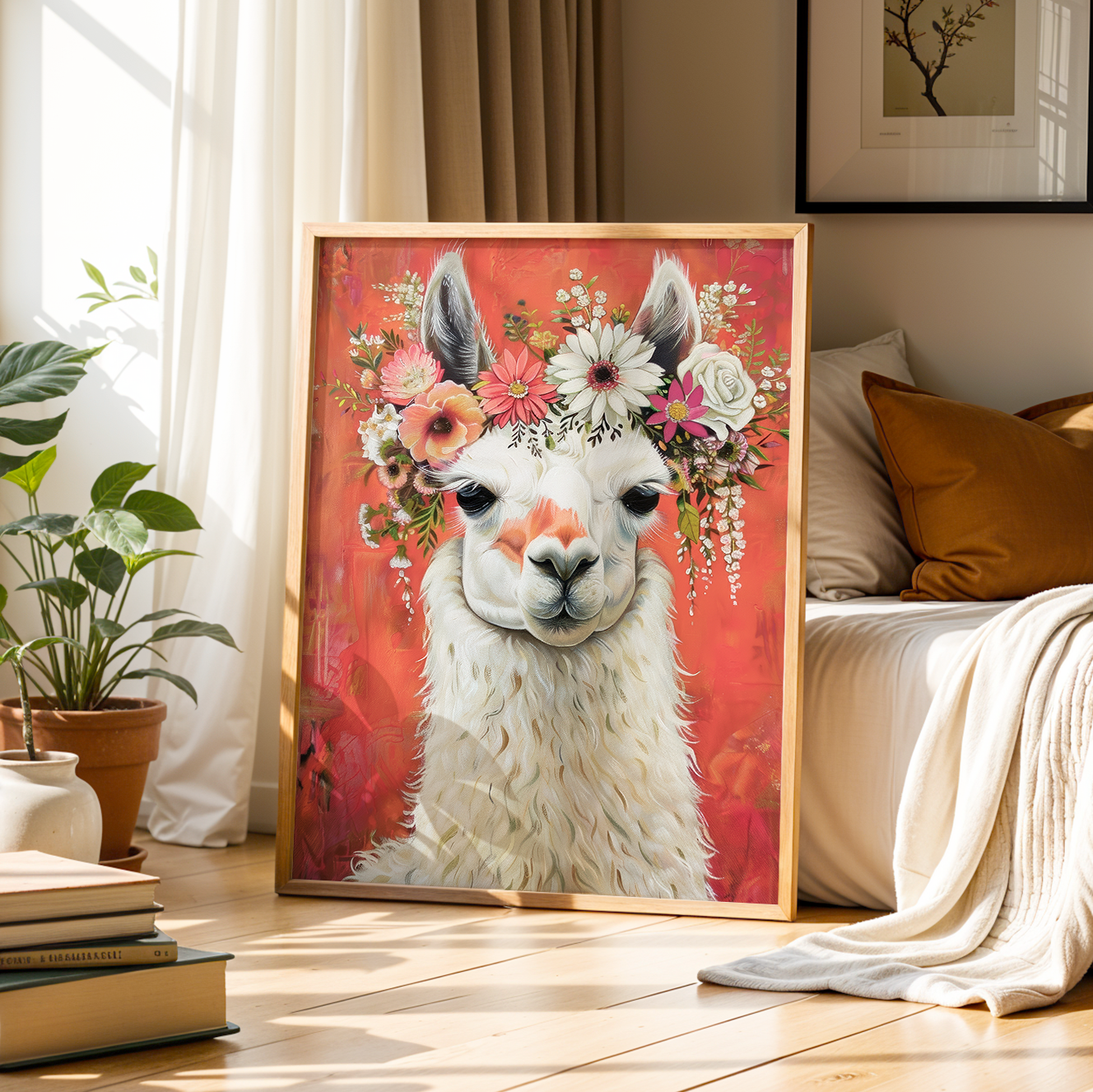 Flower Crown Llama | Art Print