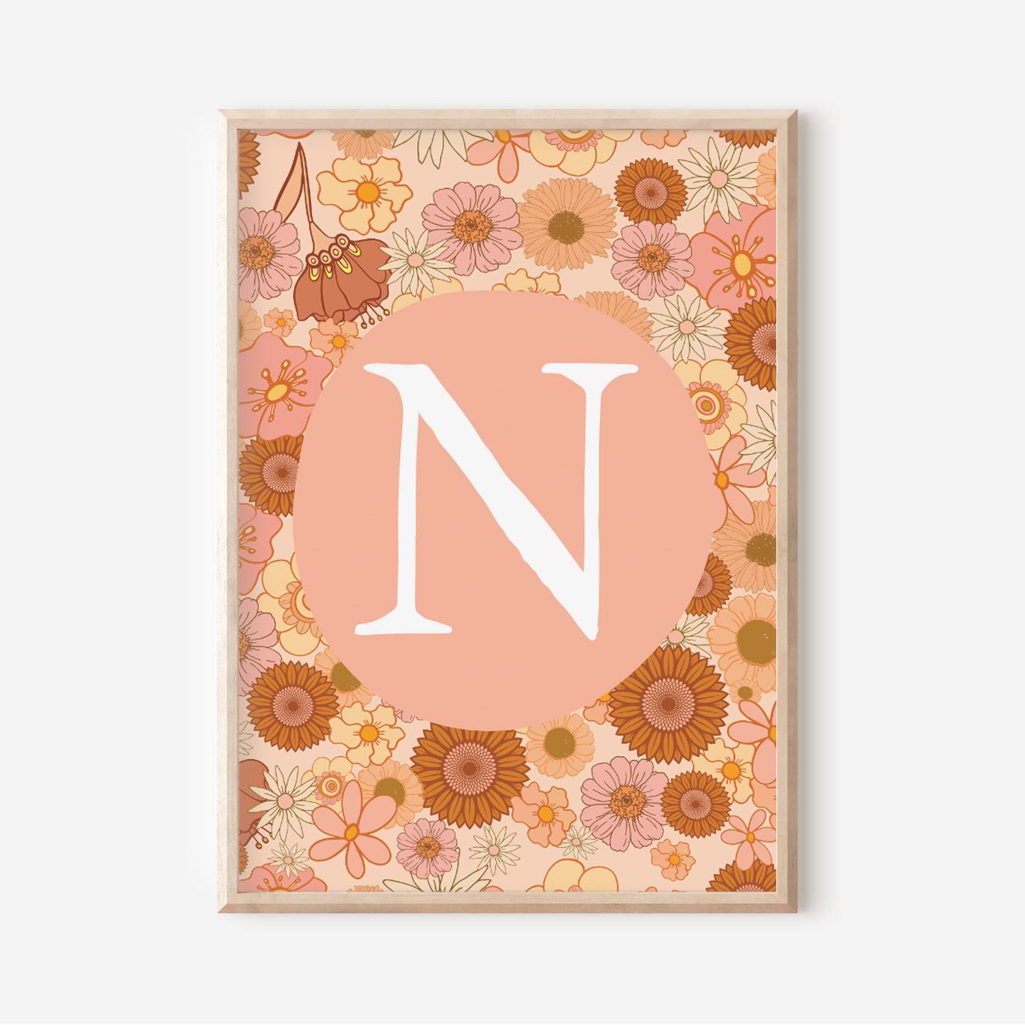 Wildflower A-Z Initial | Art Print
