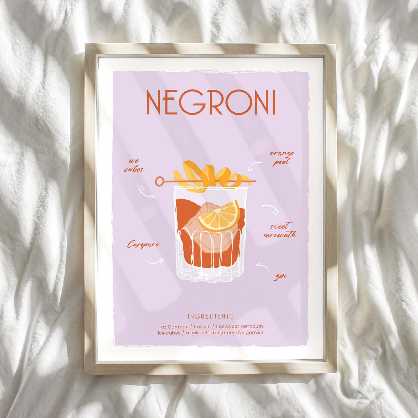 Negroni Cocktail | Art Print