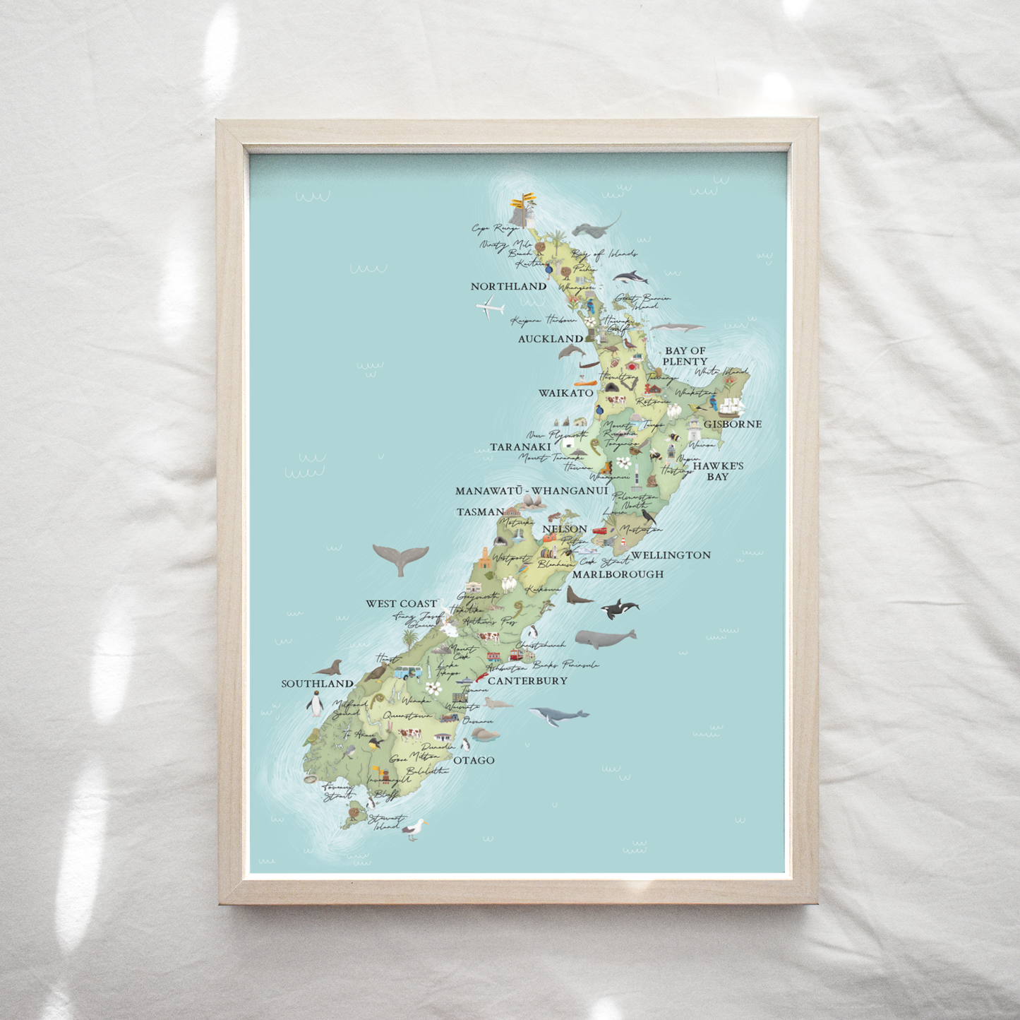 New Zealand Map | Art Print