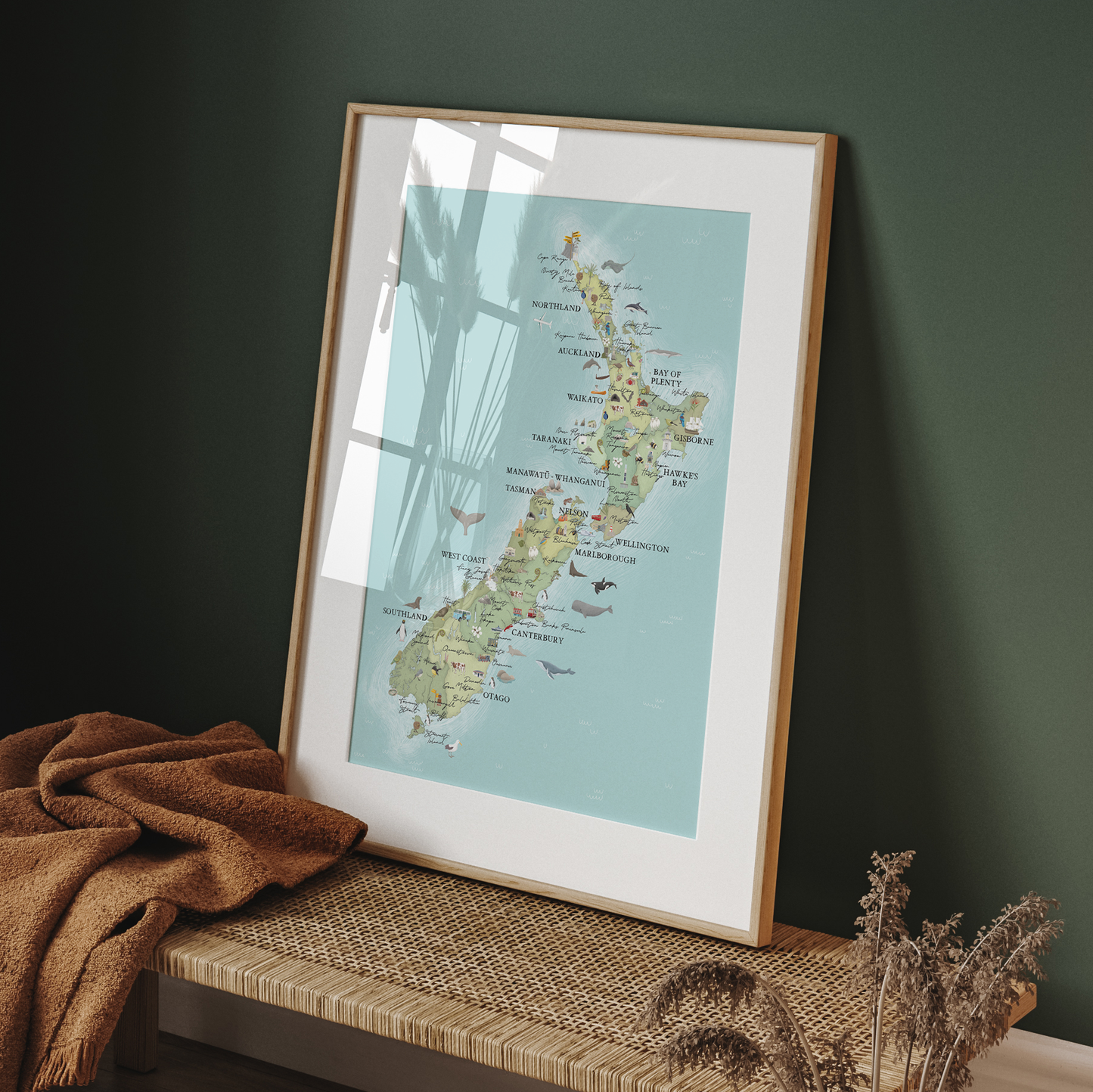 New Zealand Map | Art Print