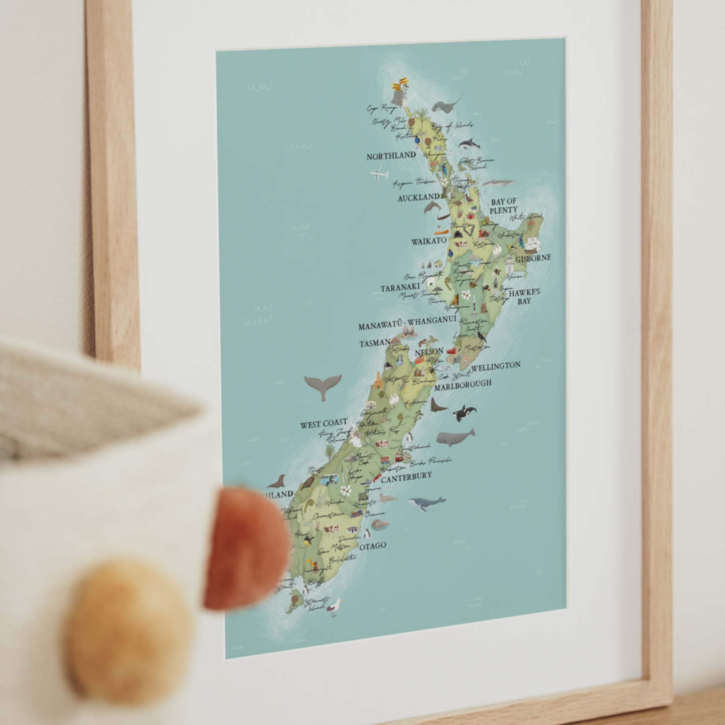 New Zealand Map | Art Print