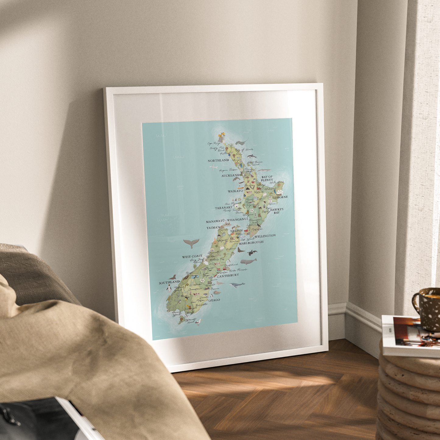New Zealand Map | Art Print