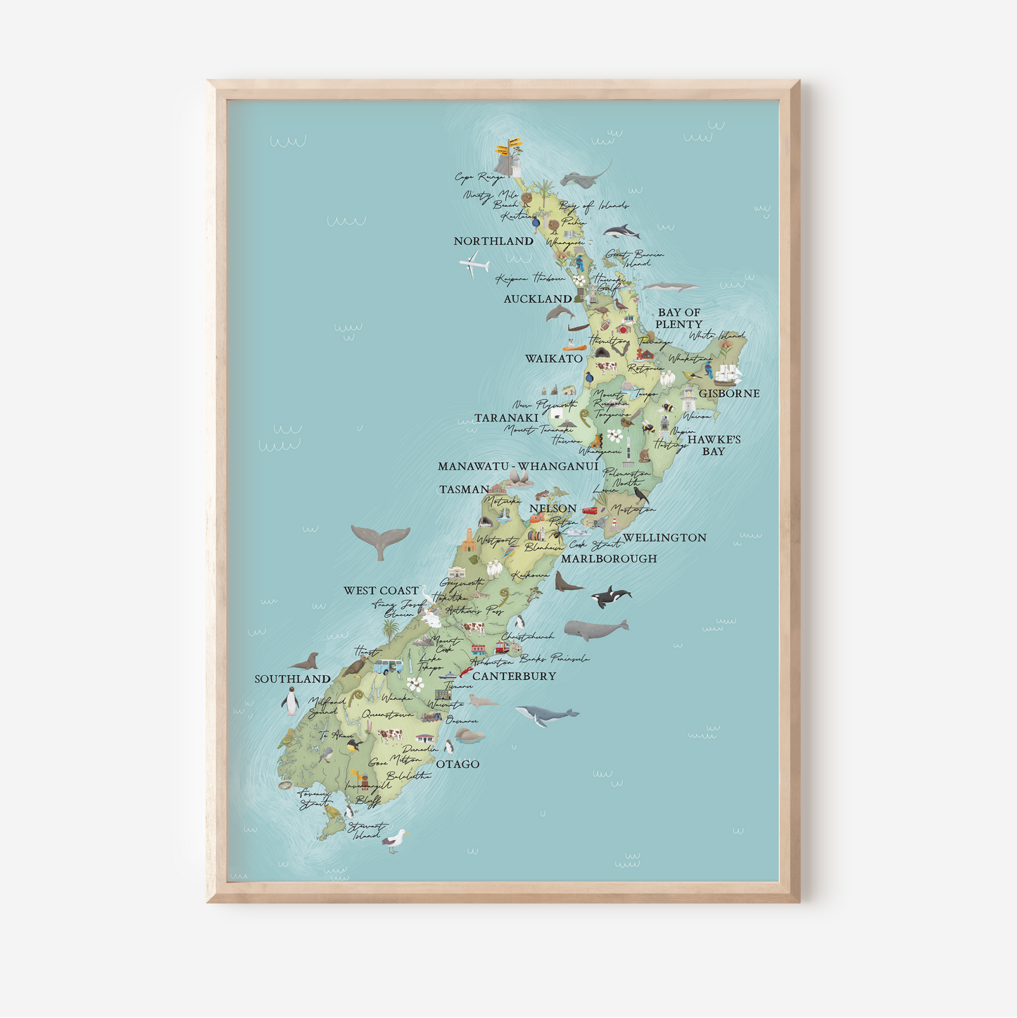 New Zealand Map | Art Print