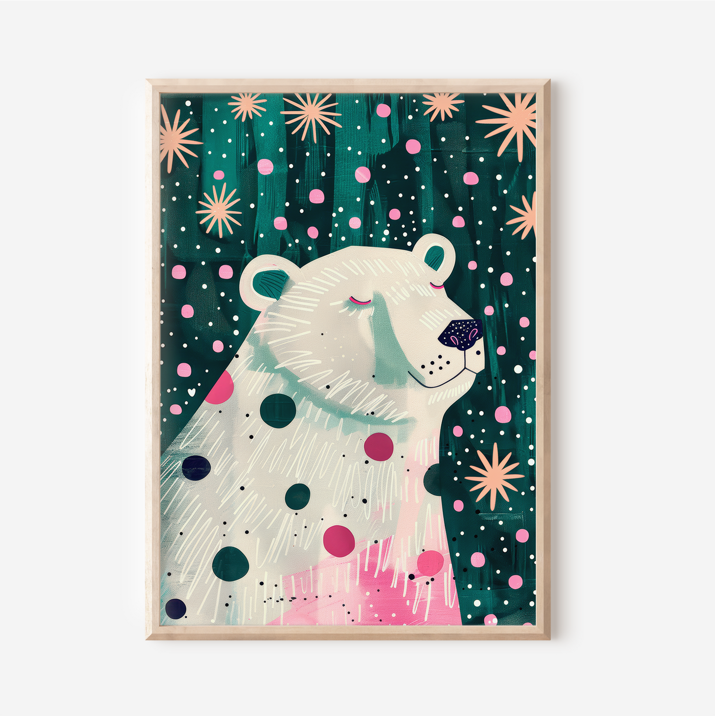 Sleepy Polar Bear | Art Print
