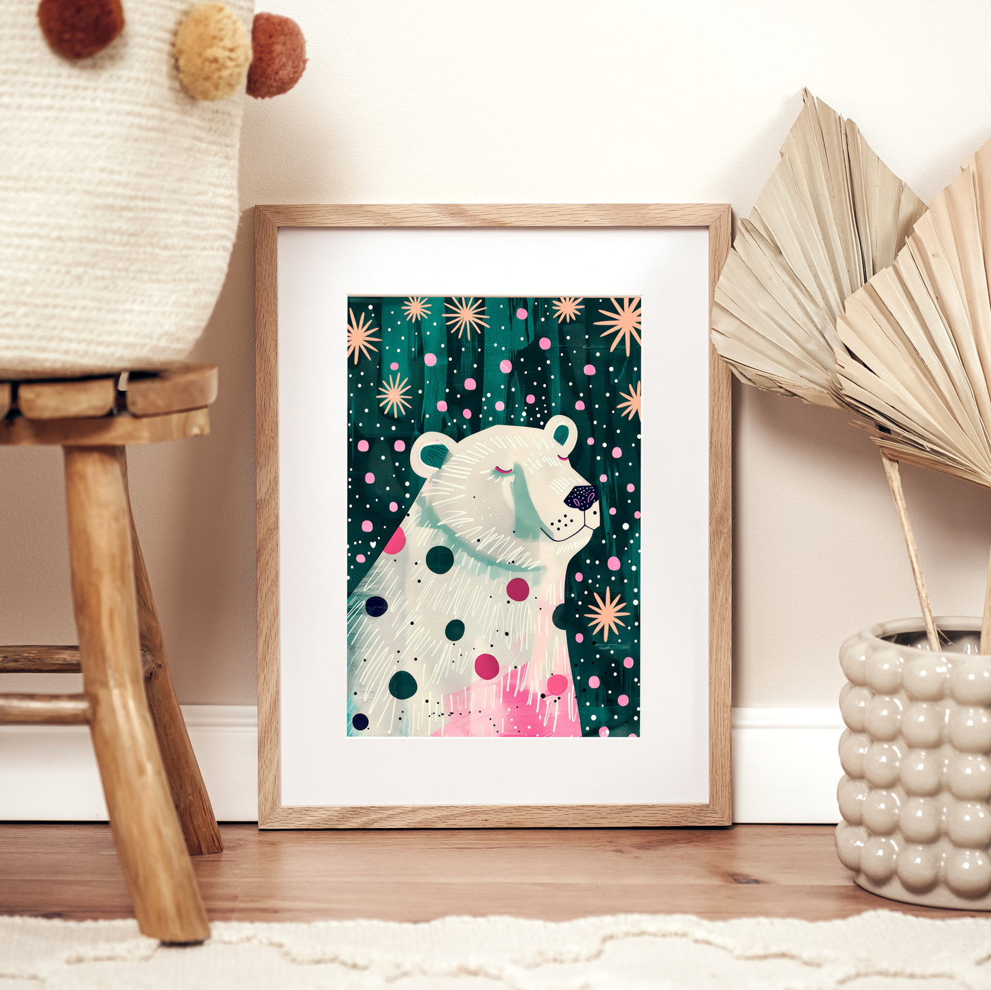 Sleepy Polar Bear | Art Print