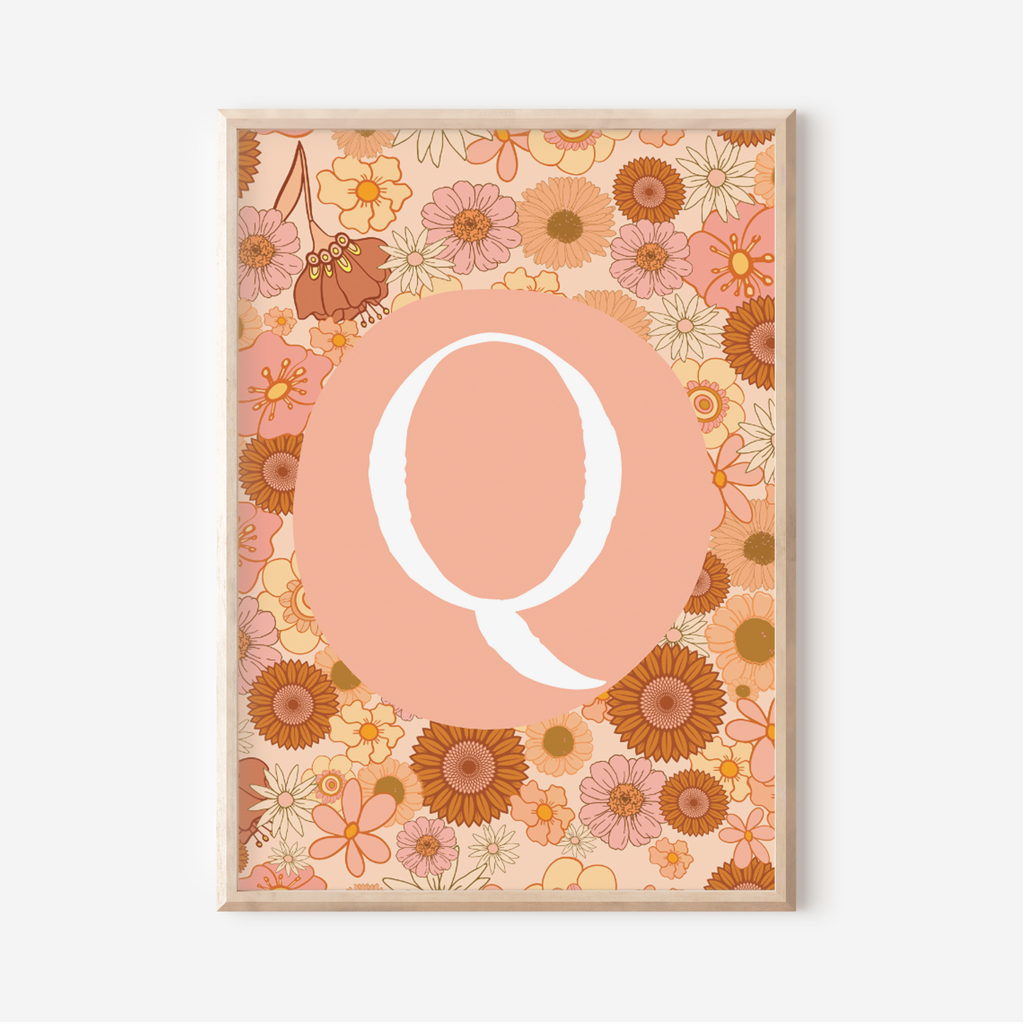 Wildflower A-Z Initial | Art Print