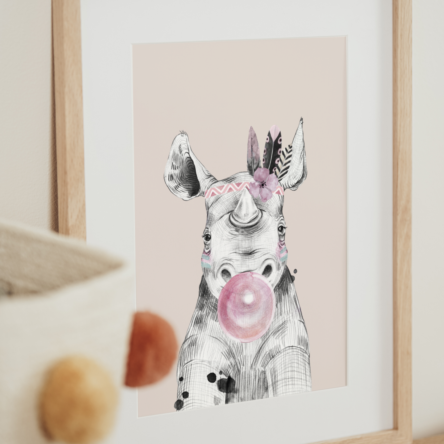 Ruby Rhino | Art Print