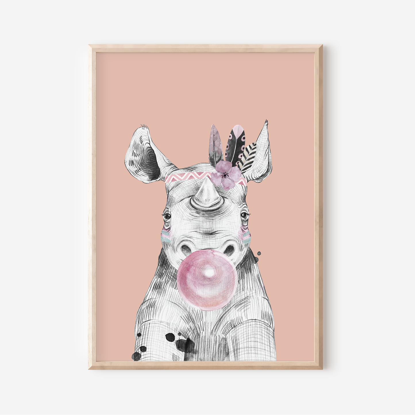Ruby Rhino | Art Print