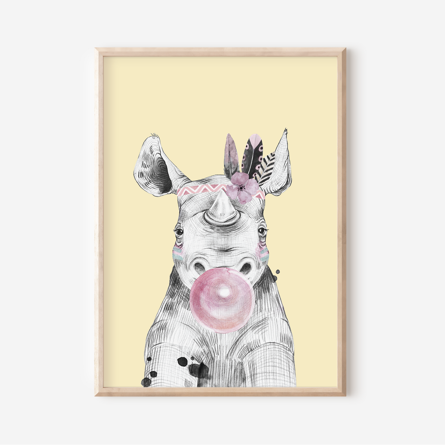 Ruby Rhino | Art Print
