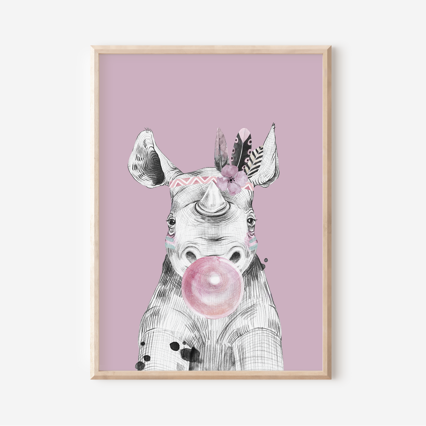 Ruby Rhino | Art Print