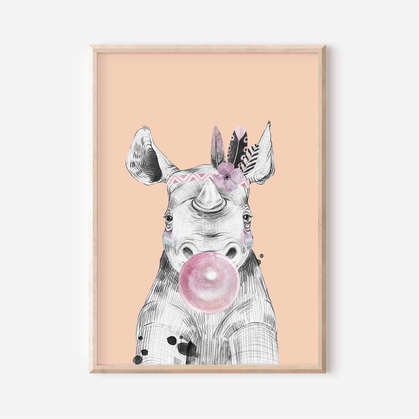 Ruby Rhino | Art Print